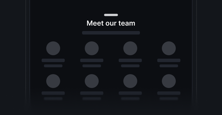 Team sections